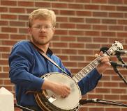 Robert Campbell playing banjo at Bluegrass in the Cornfields