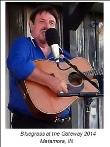 picutre of Vernon McIntyre with his band Appalachian Grass at the Gateway Festival in Metamora, IN 2014