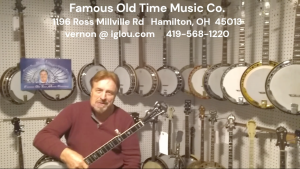 link to video about banjos for sale at Famous Old Time Music Company