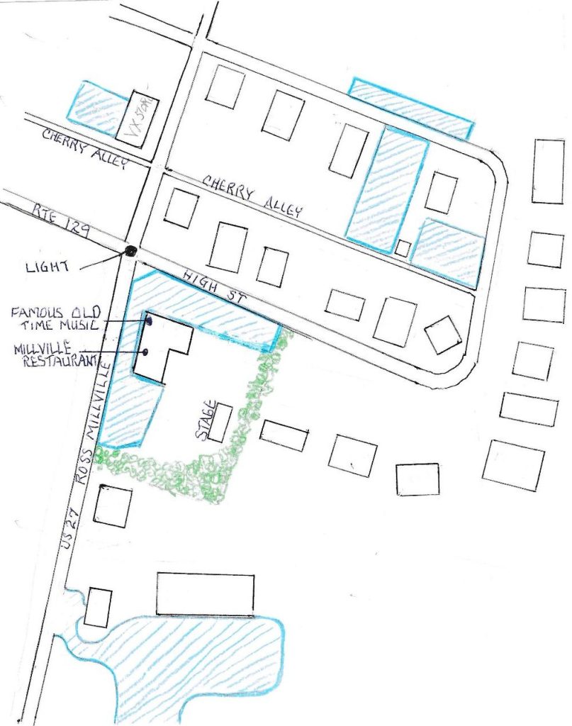 Map of parking areas near Vernon Fest